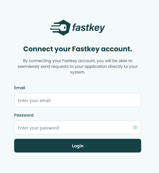 Fastkey secure login page